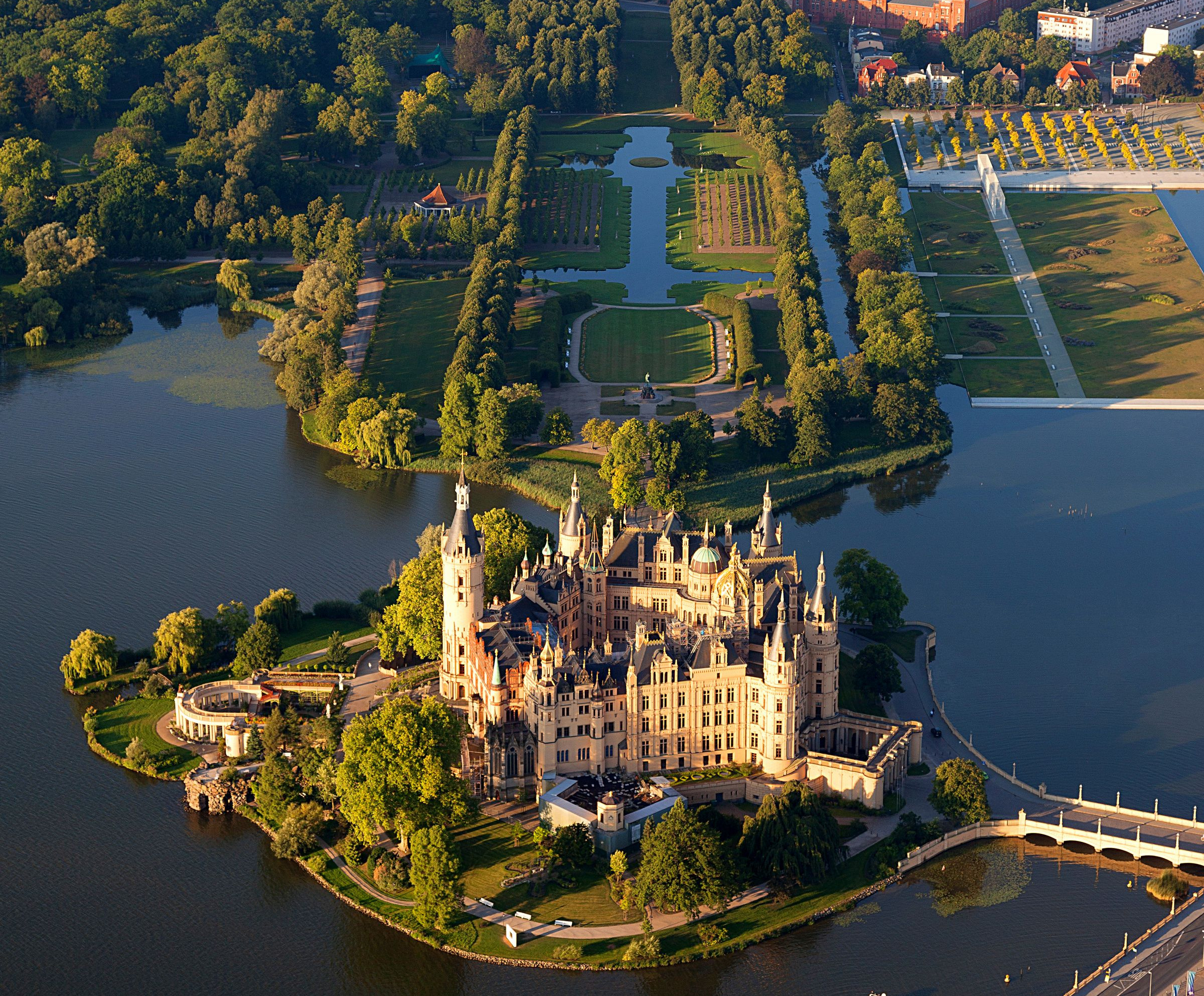 Schloss Schwerin Vogelperspektive